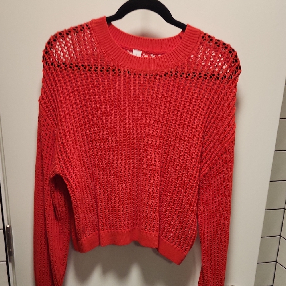 Red/orange Knit Women's Sweater